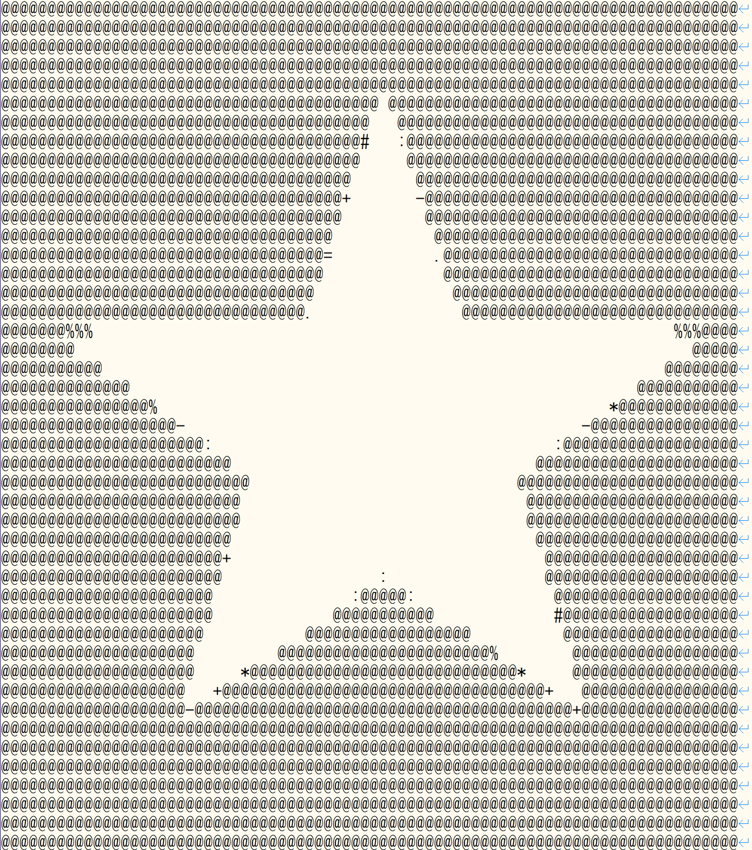 ASCIIアートの星の例